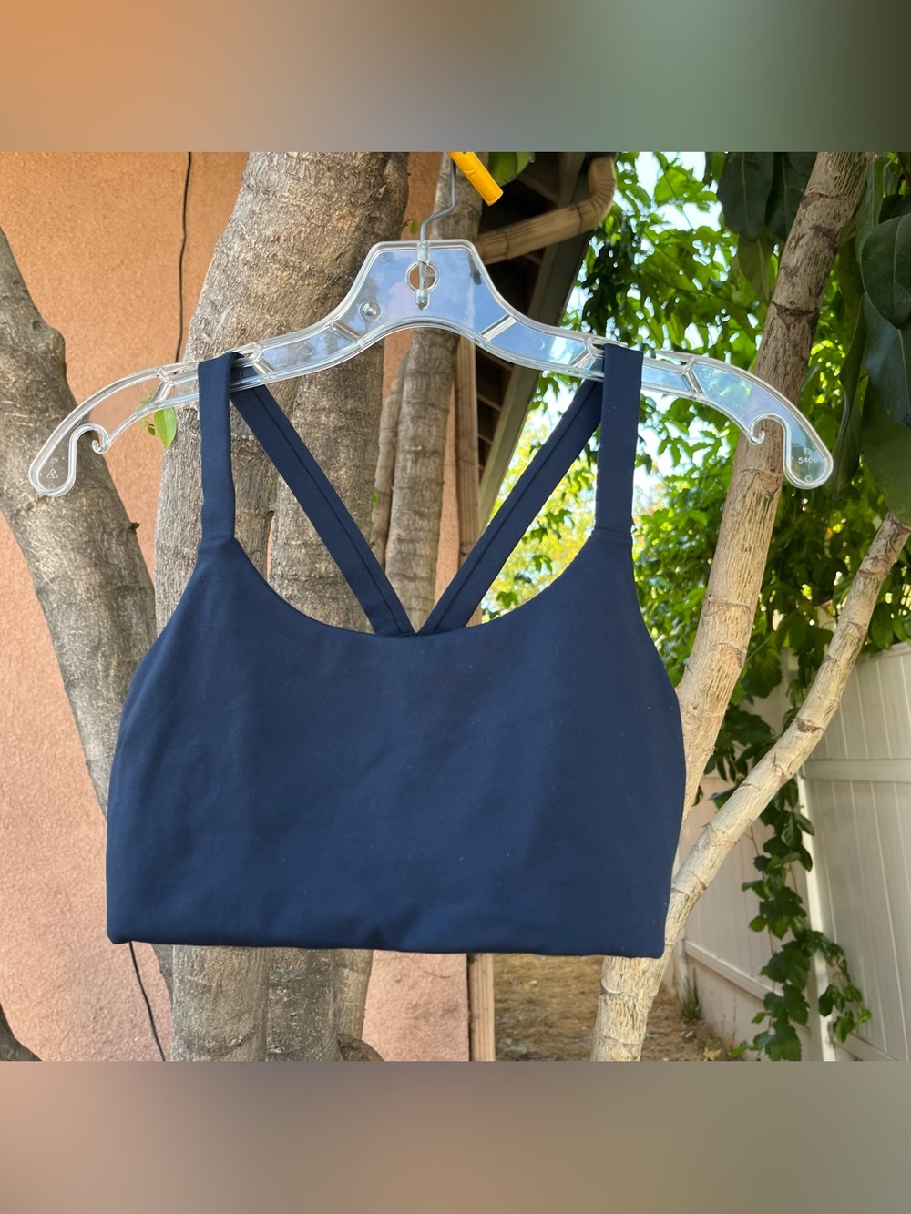 Girlfriend Collective Navy Sports Bra .